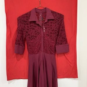 Burgundy Lace Dress